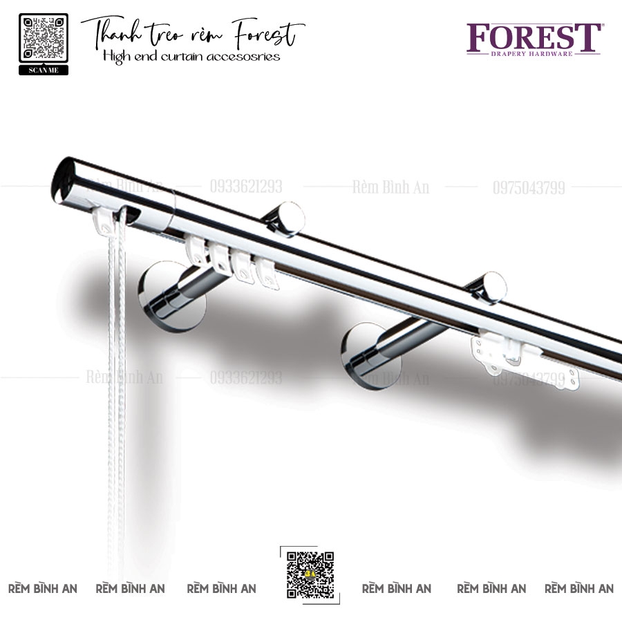 Thanh ray rèm Forest CRS® CORDED SYSTEM