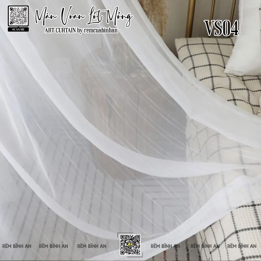 Rèm Voan Lót Mỏng VS04 - Mỏng nhẹ, thoáng khí