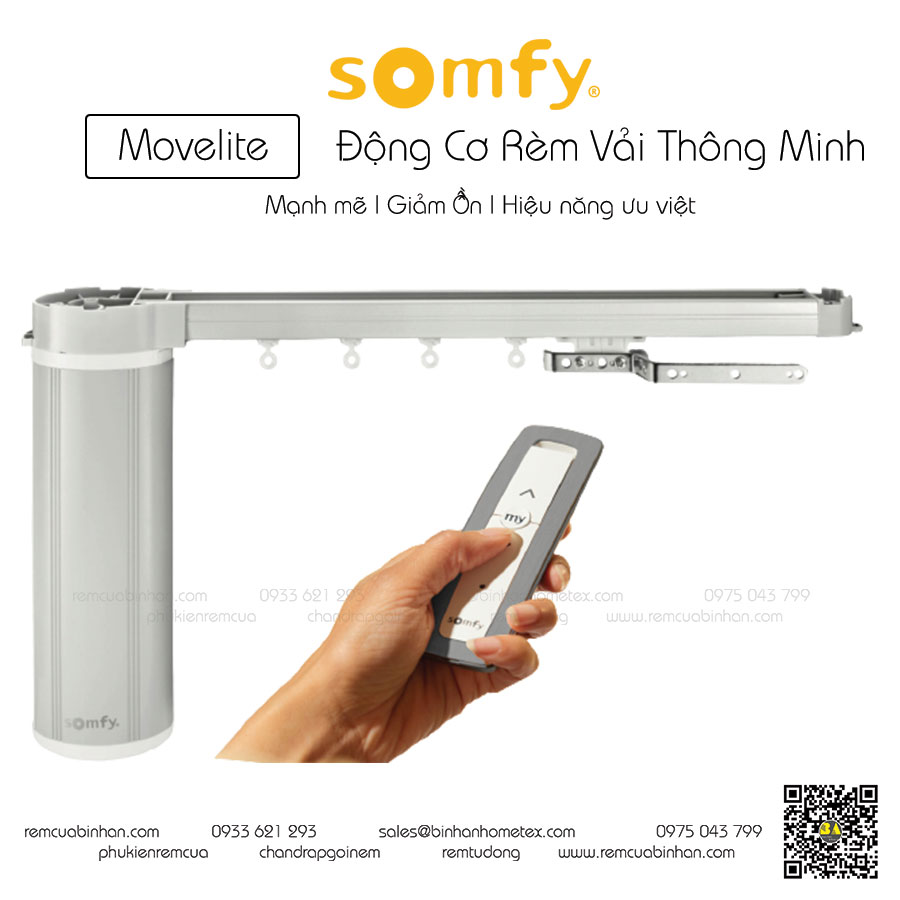 SOMFY Động cơ rèm vải tự động