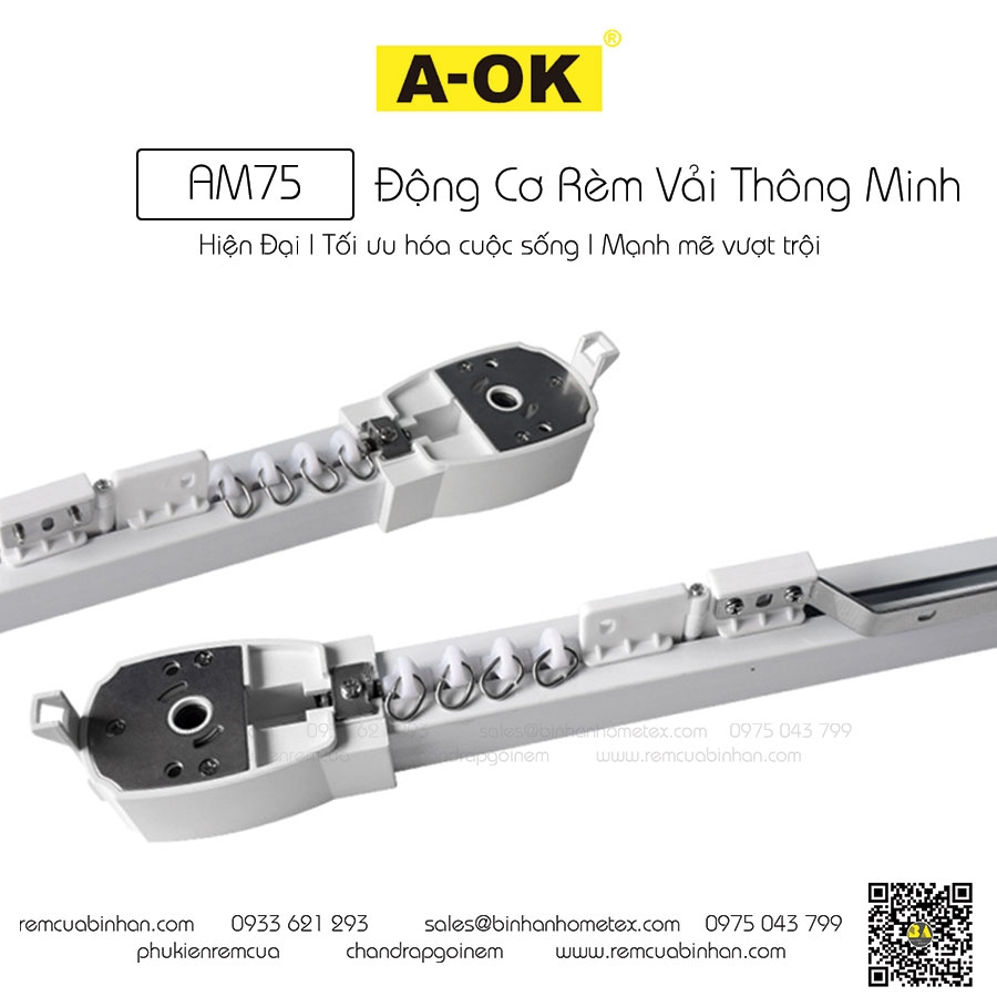 động cơ rèm vải tự động AOK AM75