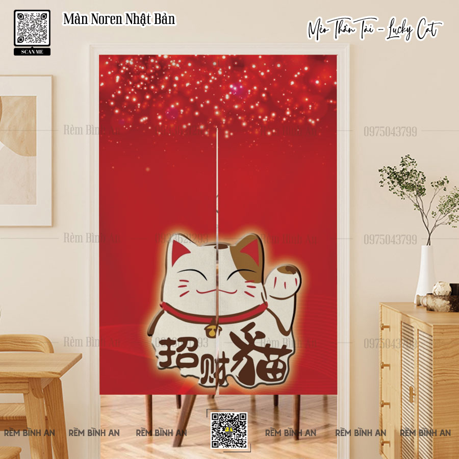 Rèm Cửa Mèo Neko Thần Tài-62