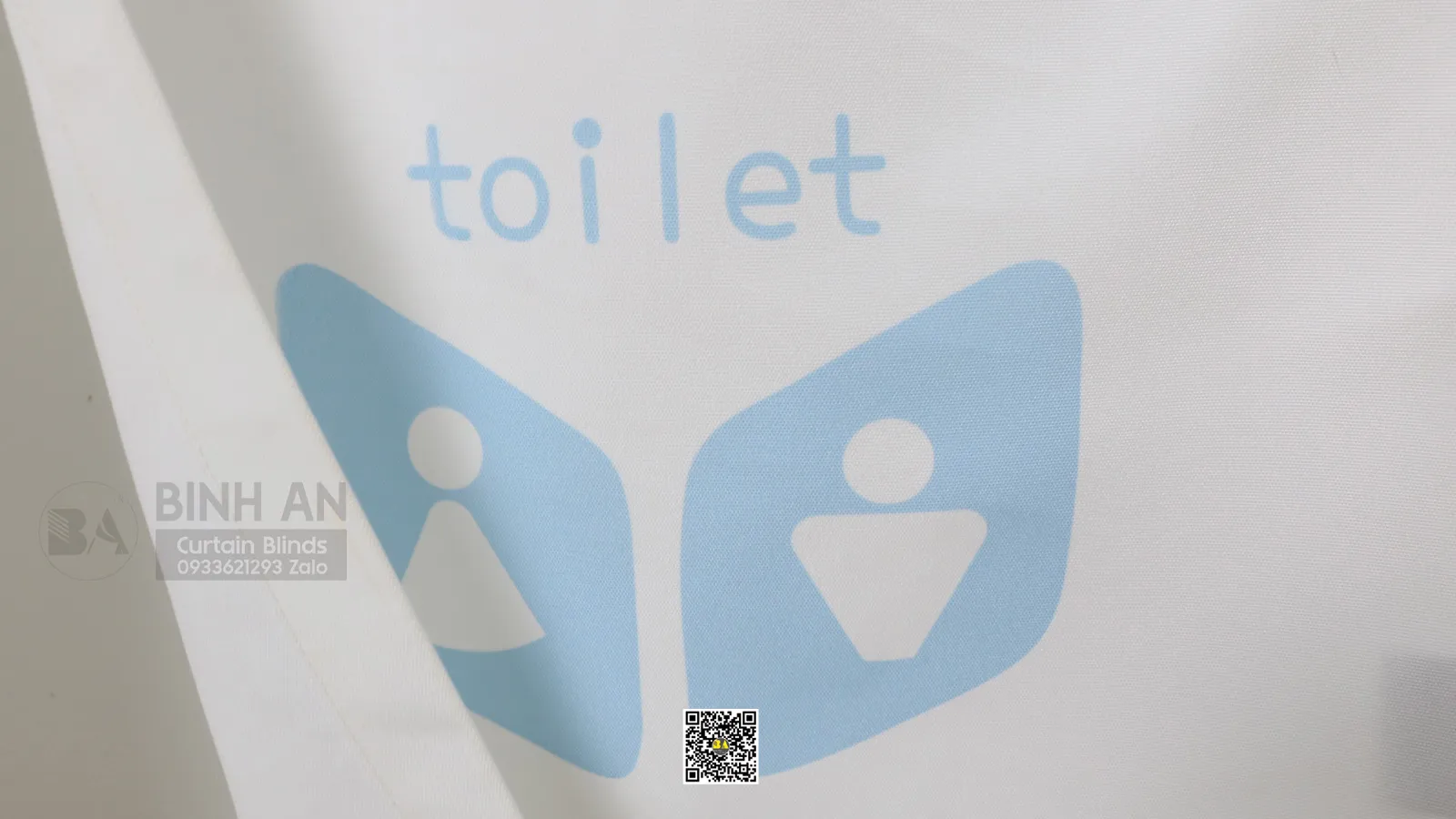 Rèm Noren Che Toilet WC In Logo Theo Yêu Cầu
