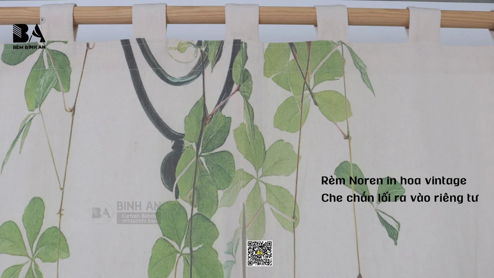 Rèm Noren In Hoa Nhí