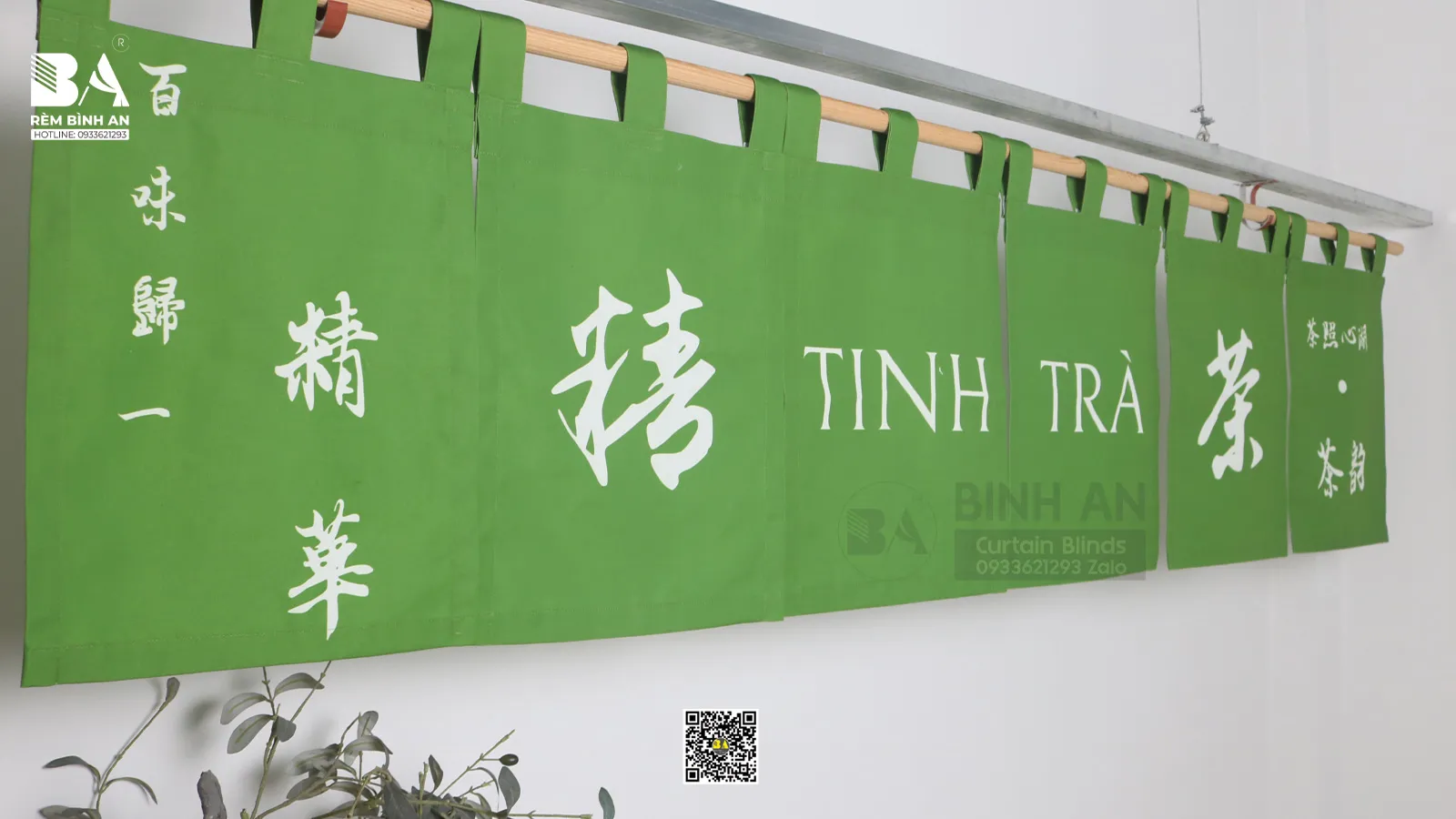 Rèm Noren In Logo Tinh Trà