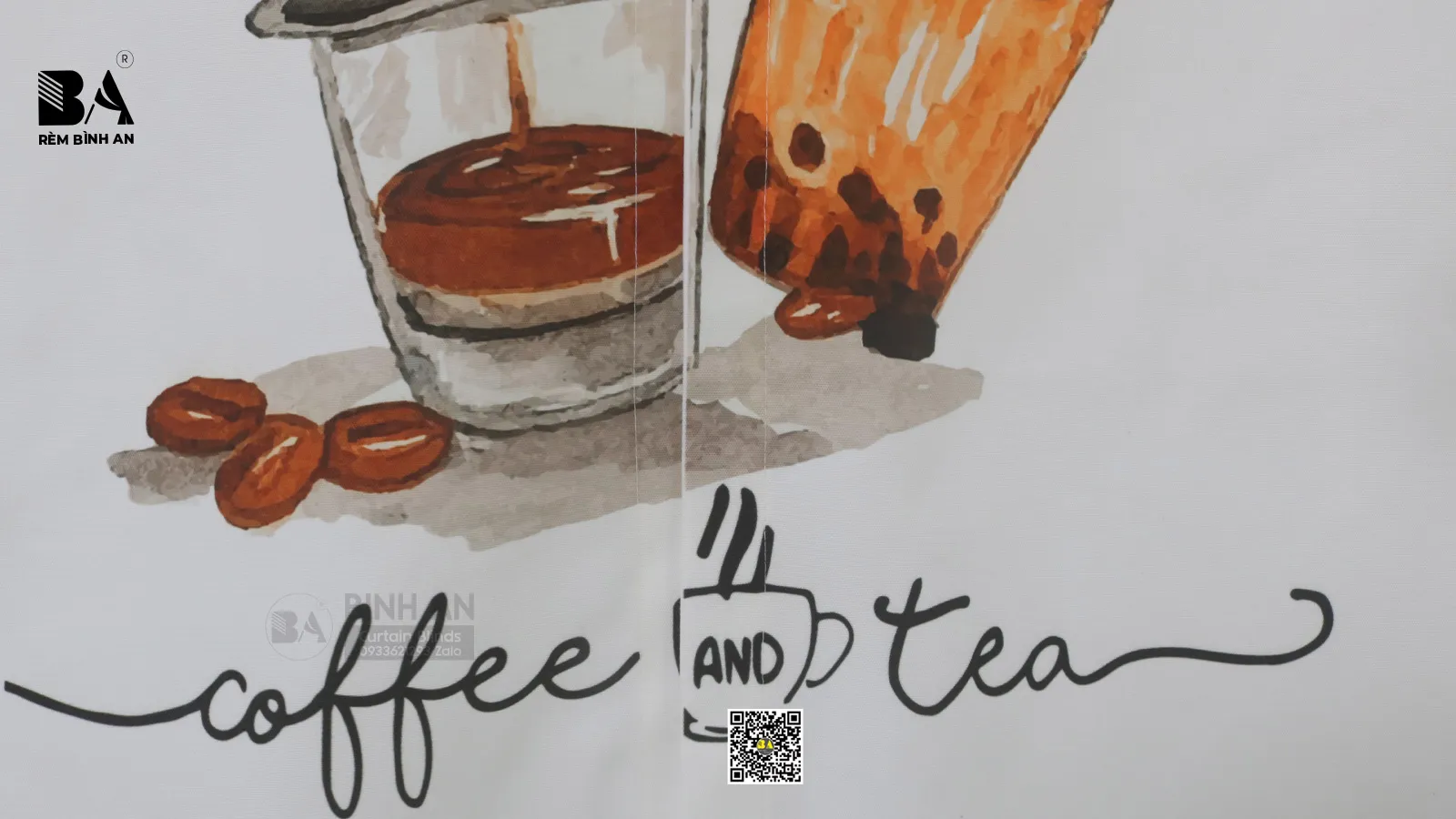 Rèm Noren In Logo Quán Cà Phê