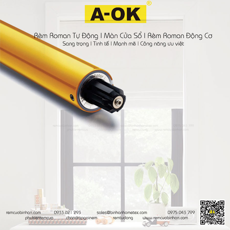 AOK AM35 Động cơ rèm roman tự động