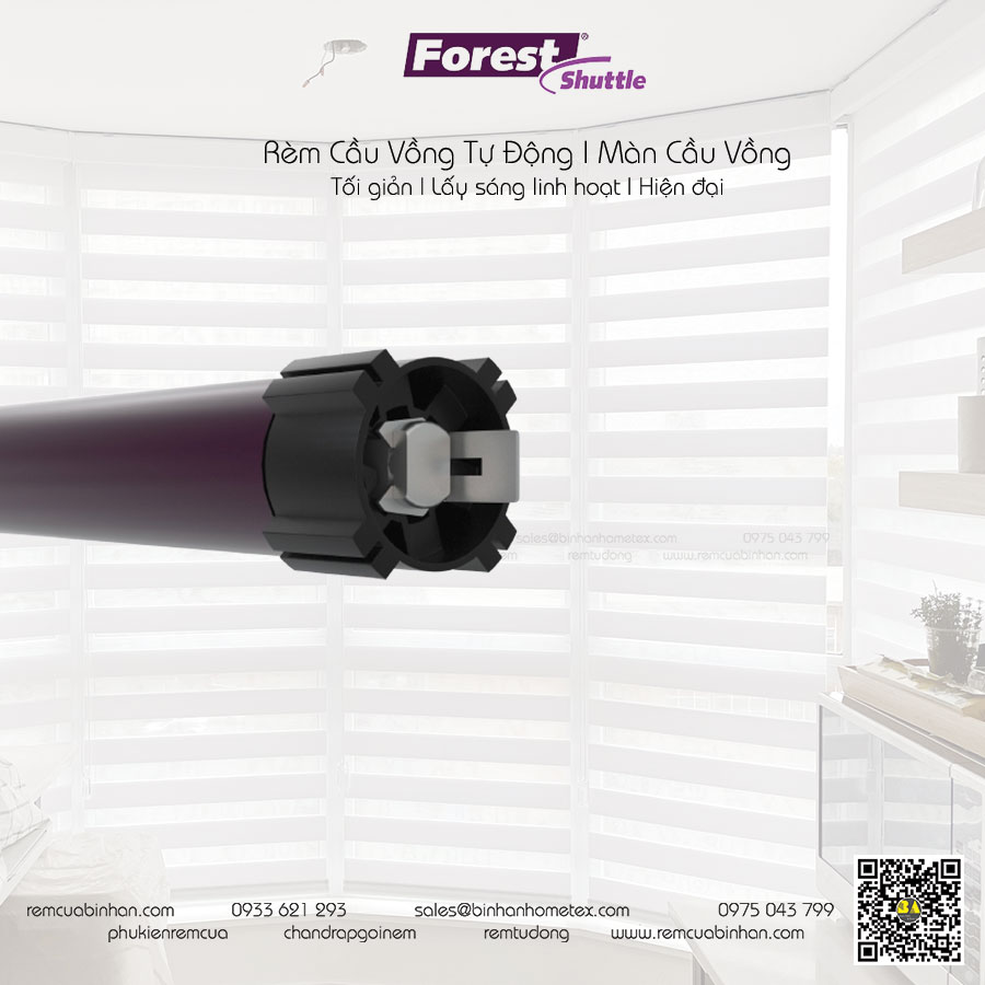 05+ Mẫu Rèm Cầu Vồng Tự Động Màn Rèm Combi Động Cơ