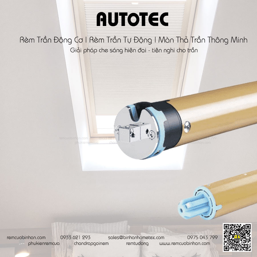 05+ Mẫu Rèm Trần Tự Động Màn Giếng Trời Rèm Trần