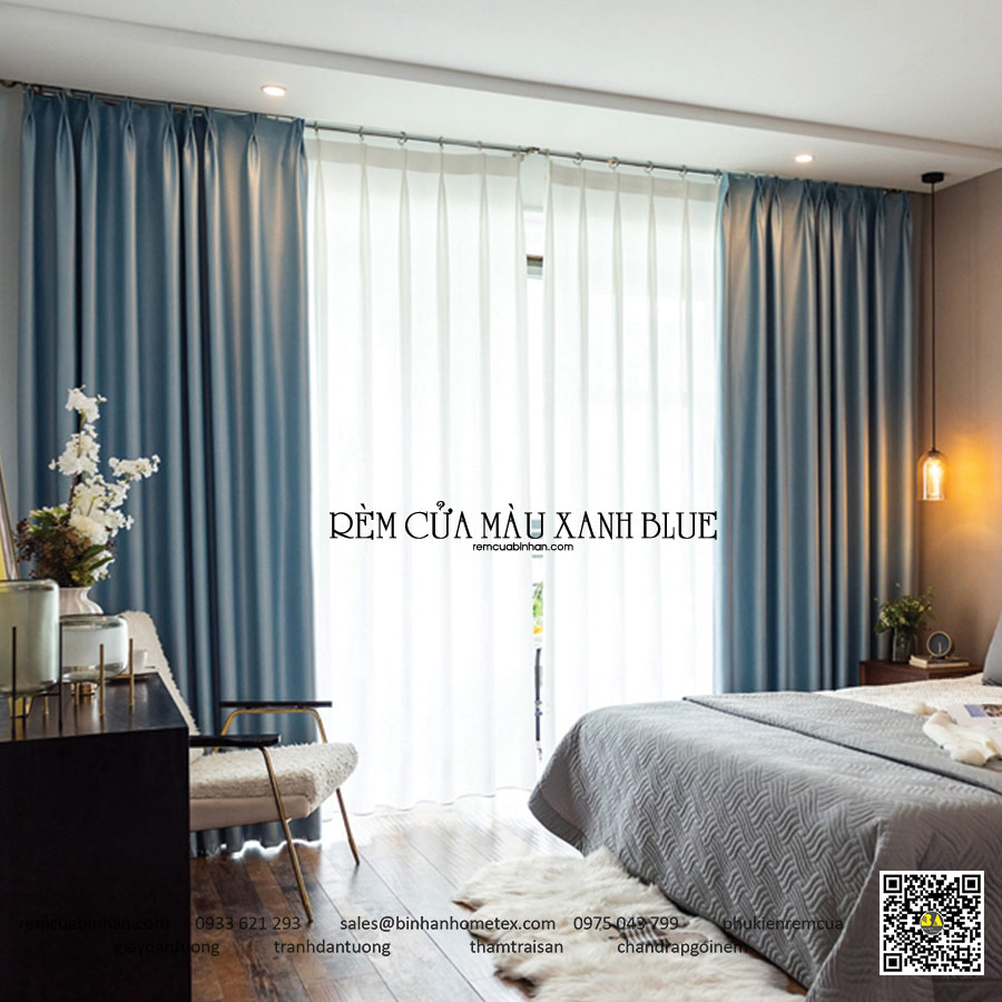 20+ Mẫu Rèm Màu Xanh Dương Màn Cửa Màu Xanh Cực Đẹp