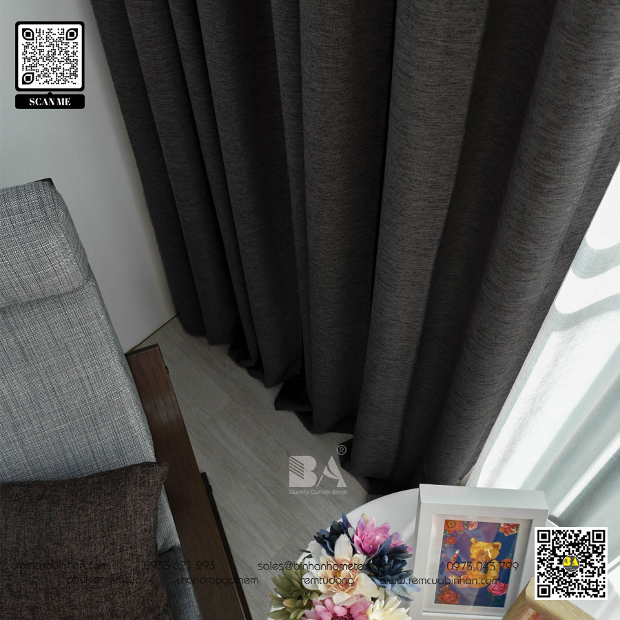 7 phong cách thiết kế sử dụng rèm voan màu ghi cho phòng làm việc 