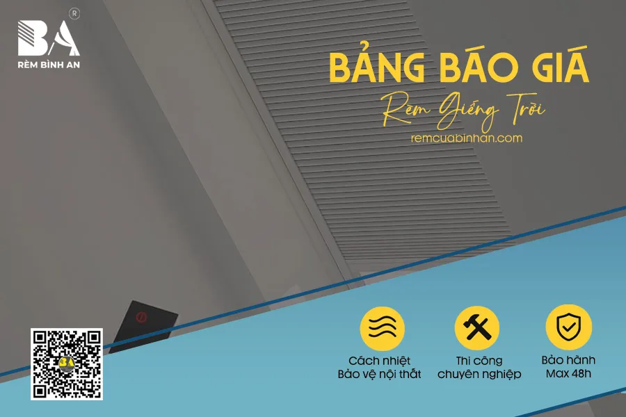 Giếng Trời Nắng Gắt – Nên Chọn Rèm Gì? Cập Nhật Báo Giá Mới 2025 | RÈM BÌNH AN