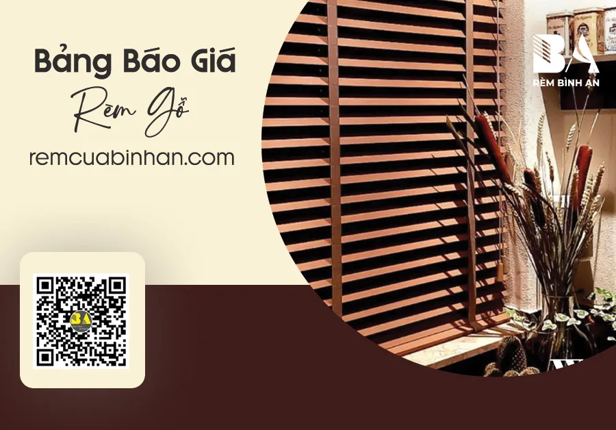 Bảng Giá Rèm Sáo Gỗ 2025 | RÈM BÌNH AN