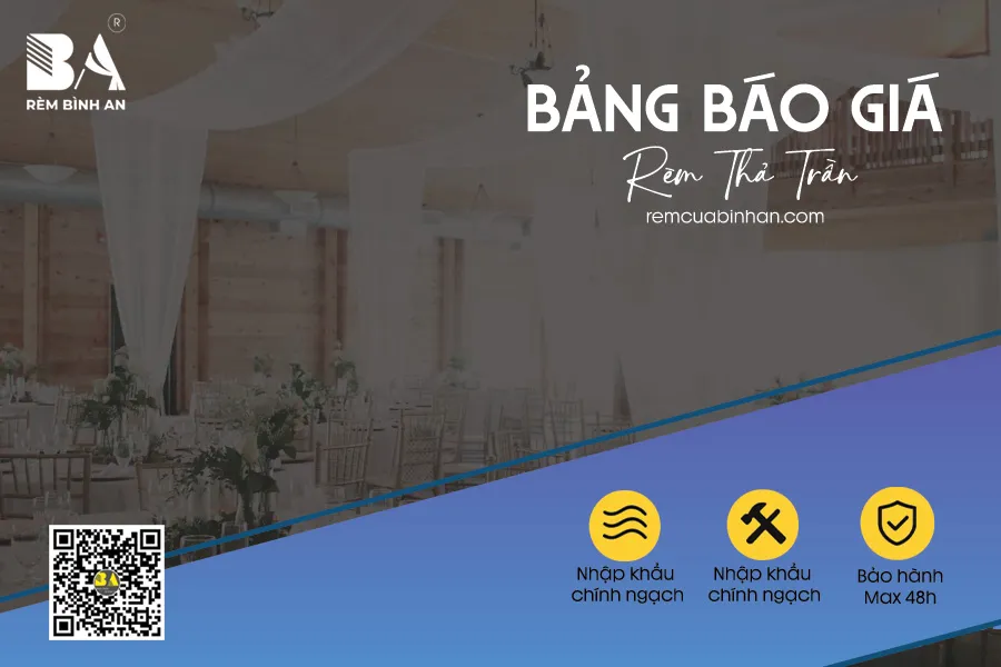 Bảng Báo Giá Rèm Thả Trần Giá Màn Trần Decor RÈM BÌNH AN