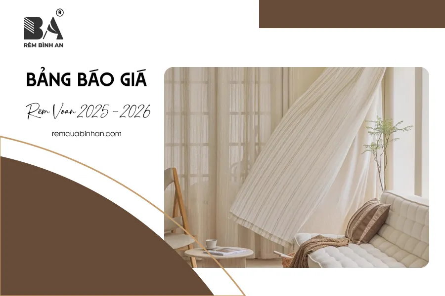Giá rèm voan bao nhiêu? Xem ngay bảng giá theo nhu cầu thực tế | RÈM BÌNH AN