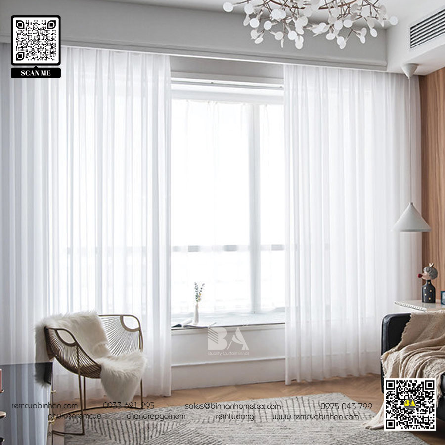 Bí quyết chọn màu sắc rèm voan thêu phù hợp với tông màu tường nhà