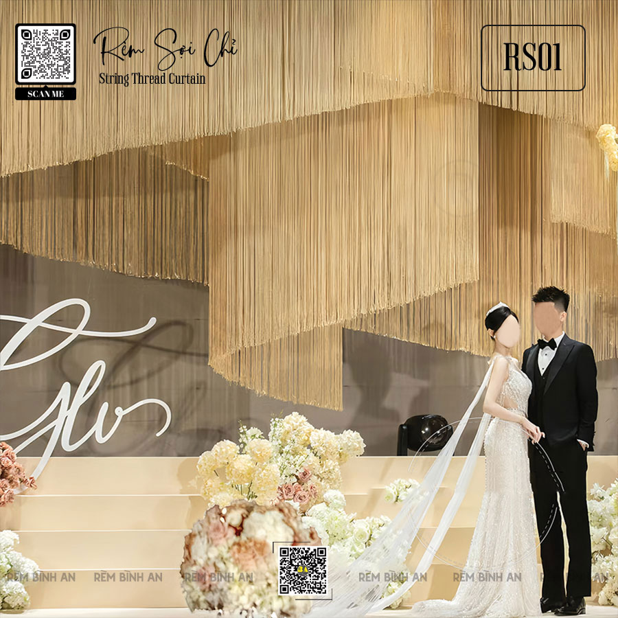 Cách Chọn Rèm Sợi Hoàn Hảo Cho Tiệc Cưới