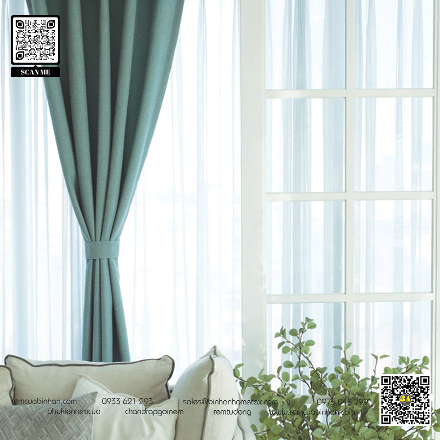 Cách phối hợp rèm voan với các loại rèm khác cho không gian đẹp