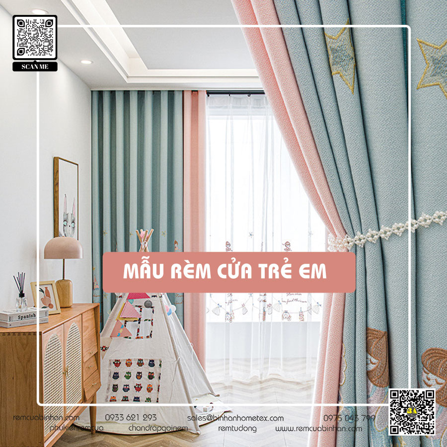 Rèm cửa trẻ em đẹp - Mẫu màn cửa cho bé | Rèm Bình An