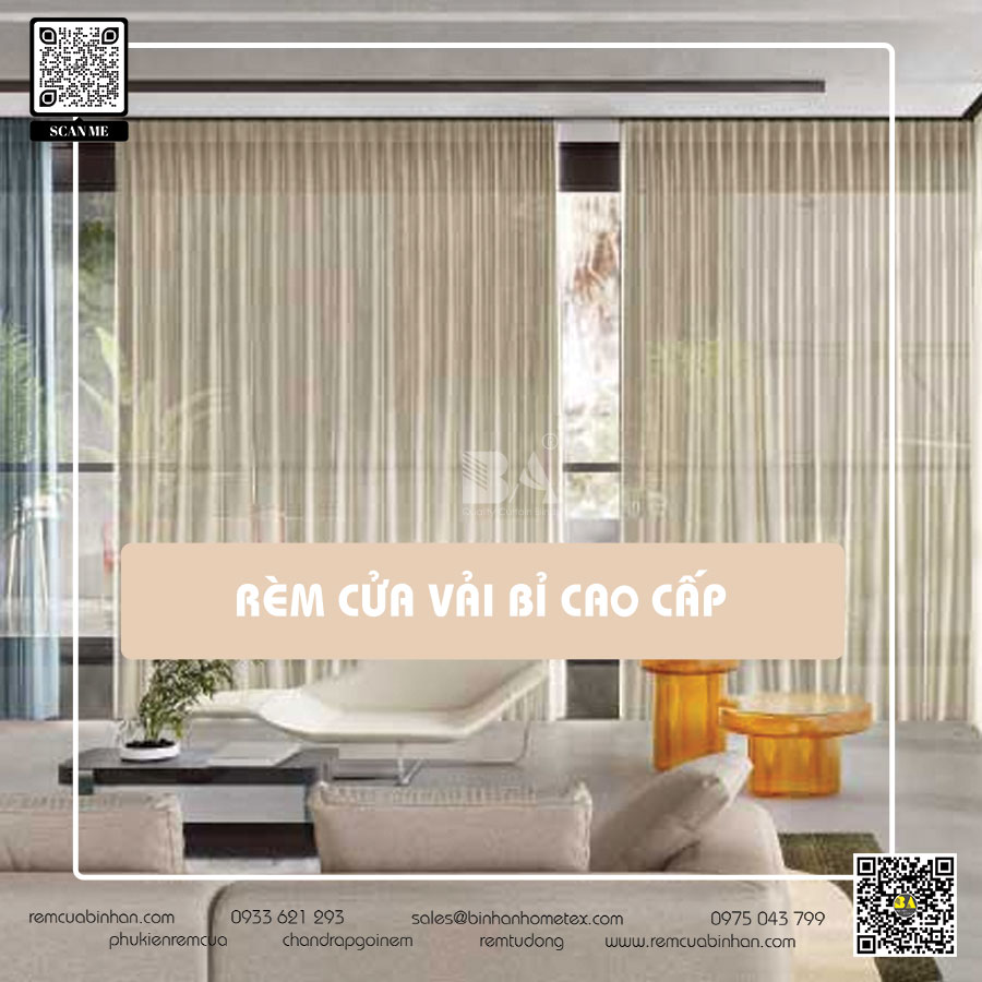 Rèm vải Bỉ - Sự lựa chọn đẳng cấp cho villa biệt thự cao cấp