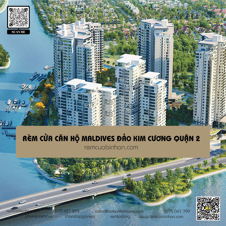 Dịch vụ lắp đặt rèm cửa đẹp Tháp Maldives tại Đảo Kim Cương