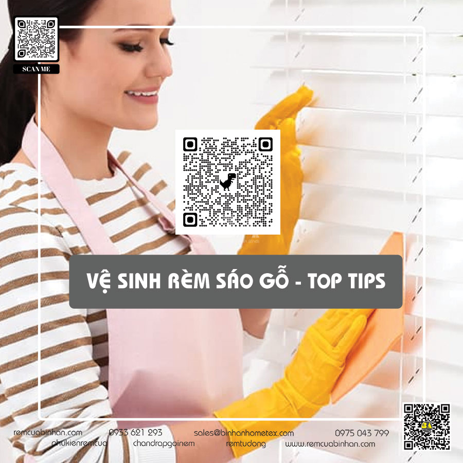 Cách vệ sinh rèm sáo gỗ hiệu quả và đúng cách