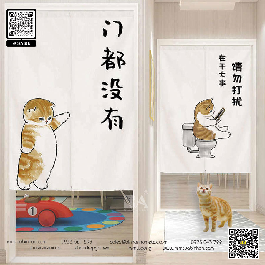 Kết hợp rèm Noren Nhật Bản và phong cách trang trí vintage