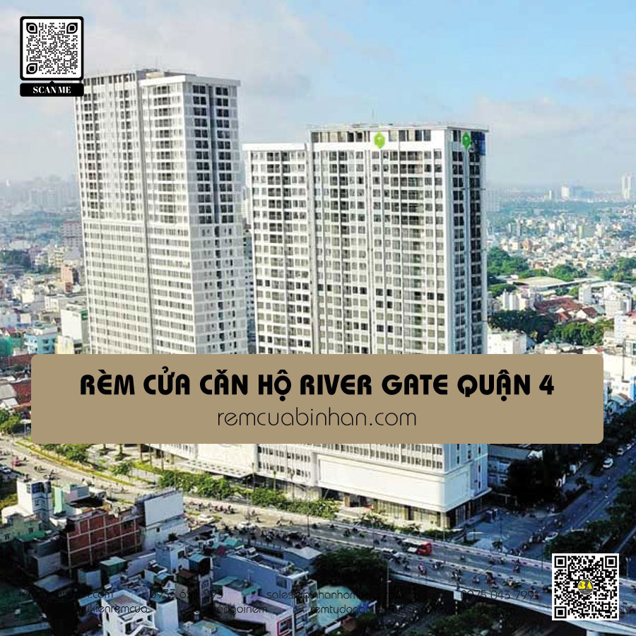 Lắp đặt rèm cửa cho căn hộ cao cấp tại RiverGate Quận 4