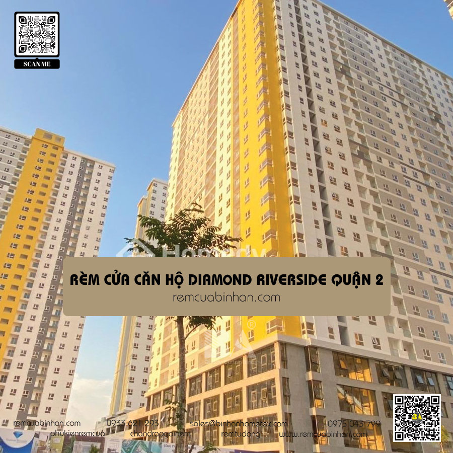Lắp đặt rèm cửa cho căn hộ Diamond Riverside Quận 2