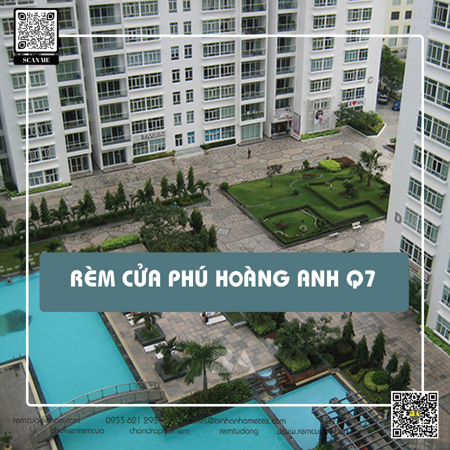 Rèm cửa thông tầng căn hộ Phú Hoàng Anh quận 7 - Giải pháp trang trí thông minh cho không gian sống đẳng cấp
