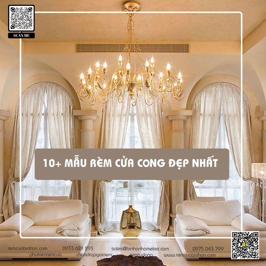 10+ mẫu rèm cửa cong đẹp nhất