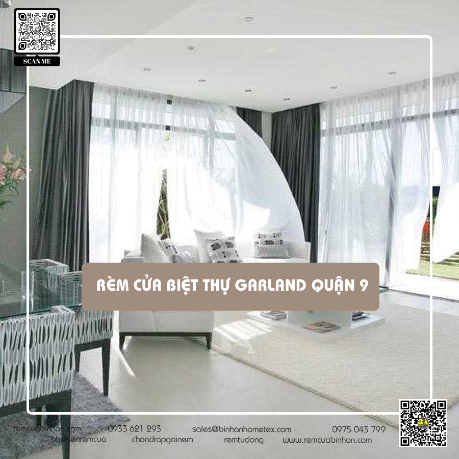 Rèm cửa biệt thự Garland quận 9 | Màn rèm cửa đẹp TP Thủ Đức