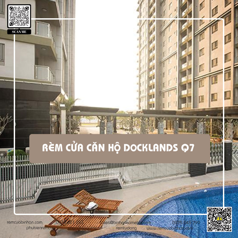 Rèm cửa căn hộ Dockland Sài Gòn Quận 7 - Sự hoàn hảo cho không gian sống hiện đại