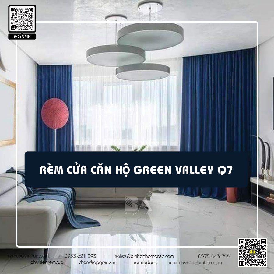Rèm cửa căn hộ Green Valley quận 7 - Chất lượng, đẳng cấp và phong cách tinh tế
