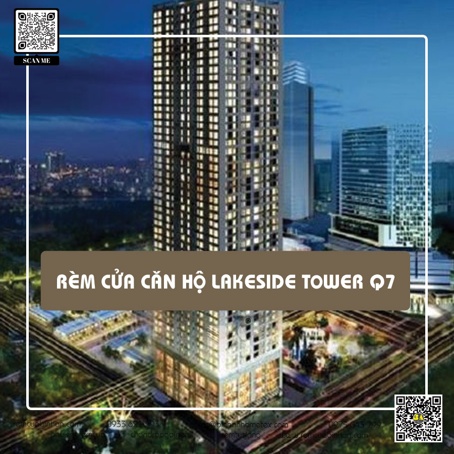 Rèm cửa Lakeside Tower Quận 7 | Màn cửa chung cư đẹp