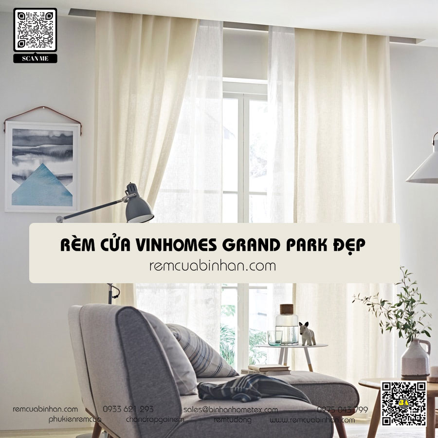 Rèm cửa Vinhomes Grand Park - Giá rẻ, chất lượng | Rèm cửa Bình An