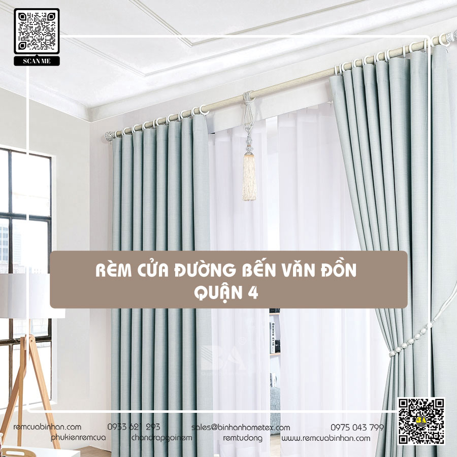 Rèm cửa đường Bến Văn Đồn quận 4: Bình An Rèm cửa giấy dán tường tại TP.HCM