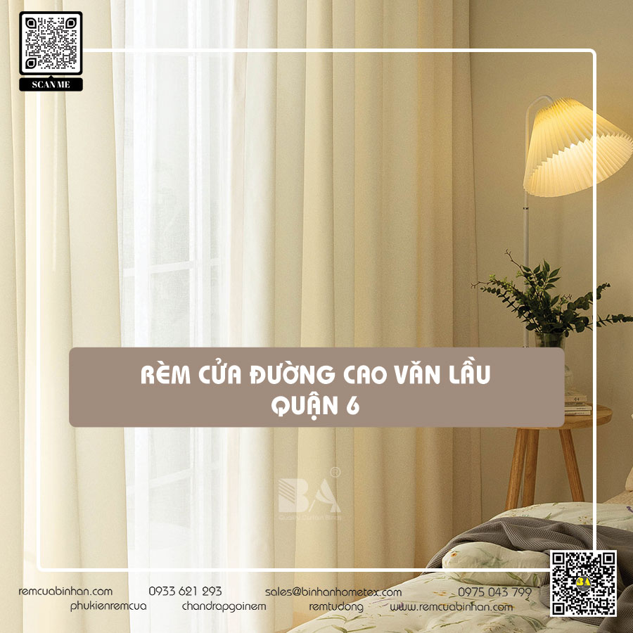 May rèm cửa đường Cao Văn Lầu quận 6 TP HCM | Rèm cửa giấy dán tường Bình An