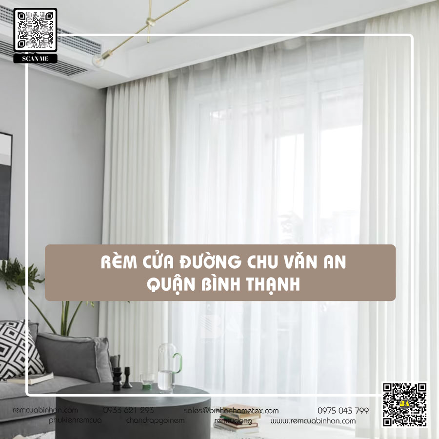May rèm cửa đường Chu Văn An quận Bình Thạnh | Màn Cửa Bình An May rèm cửa cao cấp