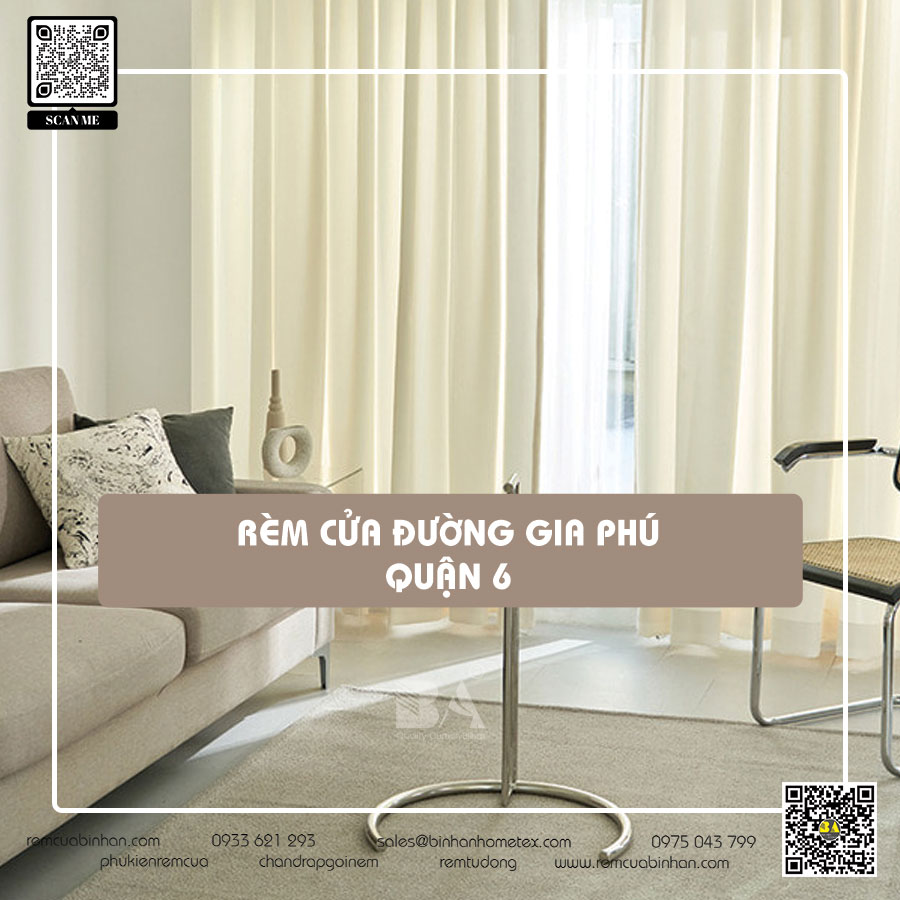 May rèm cửa đường Gia Phú quận 6 TP HCM | Rèm cửa giấy dán tường Bình An