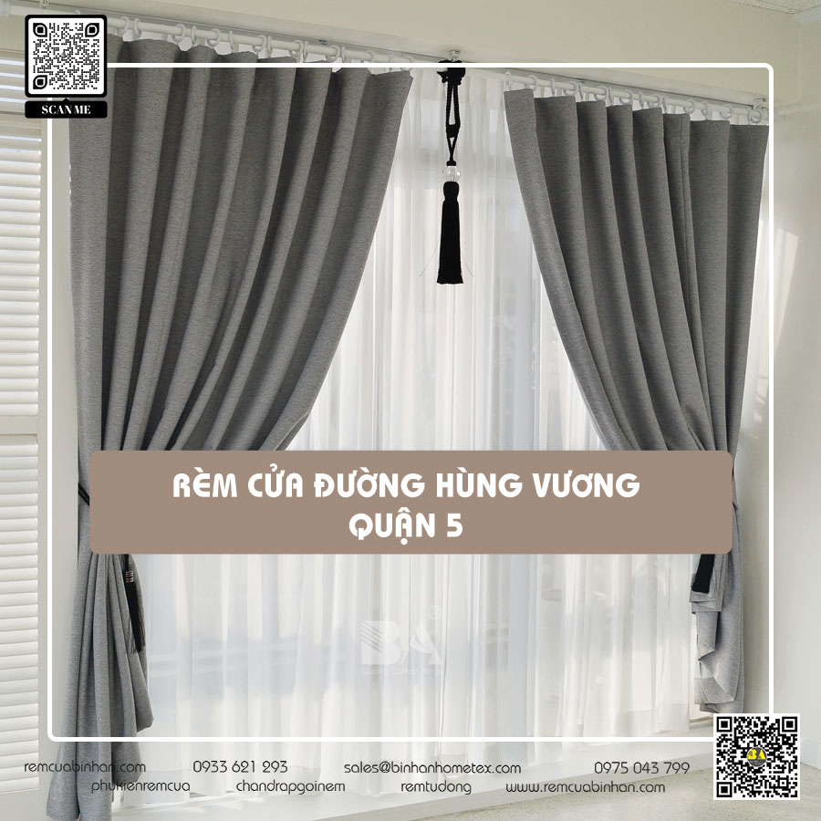 Rèm cửa đường Hùng Vương, quận 5 - Mở ra không gian sống tiện nghi và đẳng cấp