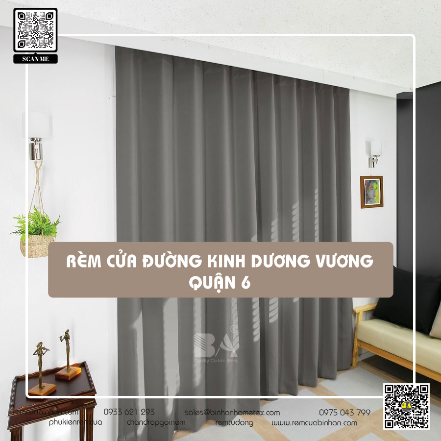 Rèm cửa đường Kinh Dinh Vương quận 6 TP HCM - Chất lượng đẳng cấp, giá cả hợp lý - Rèm cửa Bình An