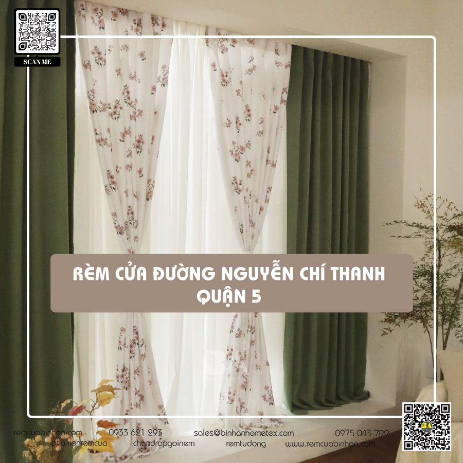 Tăng cường không gian sống với rèm cửa sang trọng cho đường Nguyễn Chí Thanh, quận 5