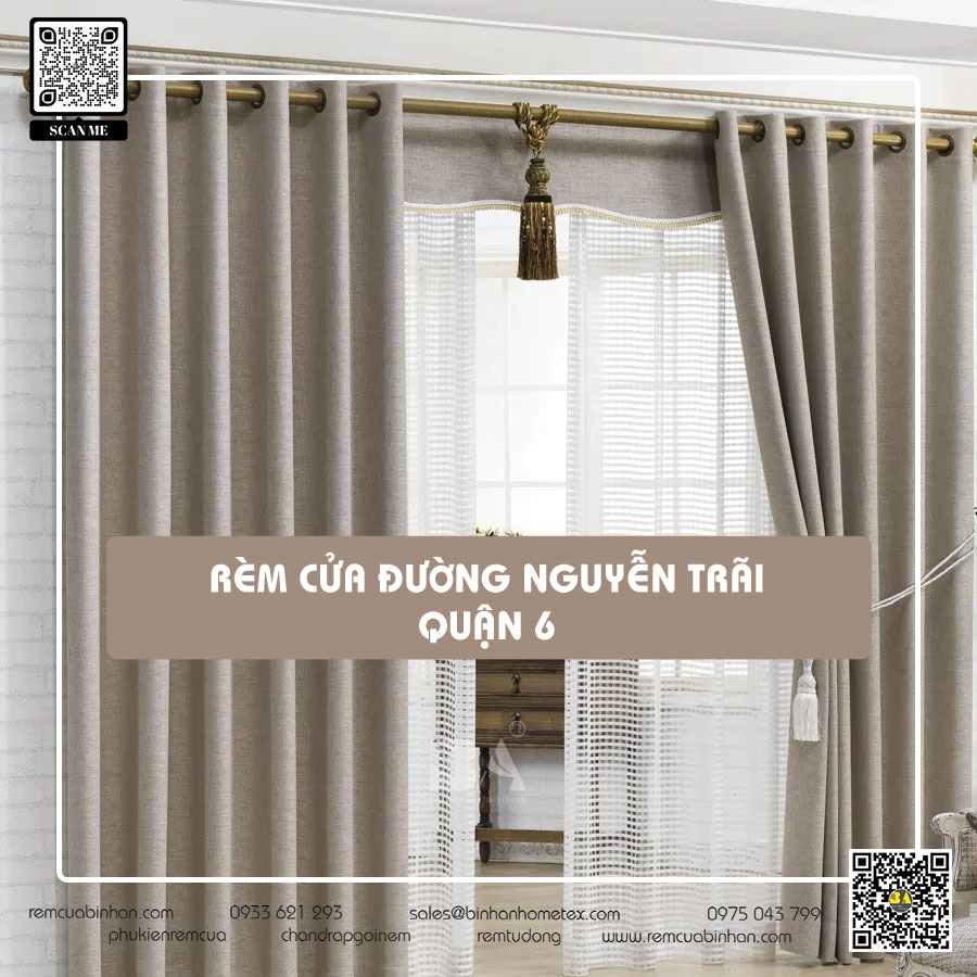 Rèm cửa đường Nguyễn Trãi quận 6 TP HCM | Rèm cửa Bình An - Đa dạng mẫu mã, chất lượng cao