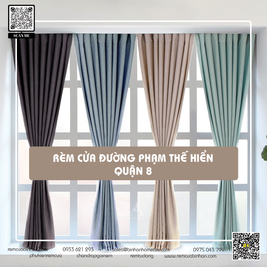 Rèm cửa đường Phạm Thế Hiển quận 8 TP HCM - Bí quyết trang trí không gian sống hoàn hảo