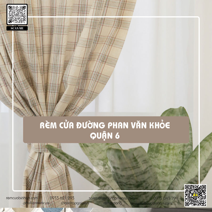 May rèm cửa đường Phan Văn Khỏe quận 6 TP HCM | Rèm cửa giấy dán tường Bình An