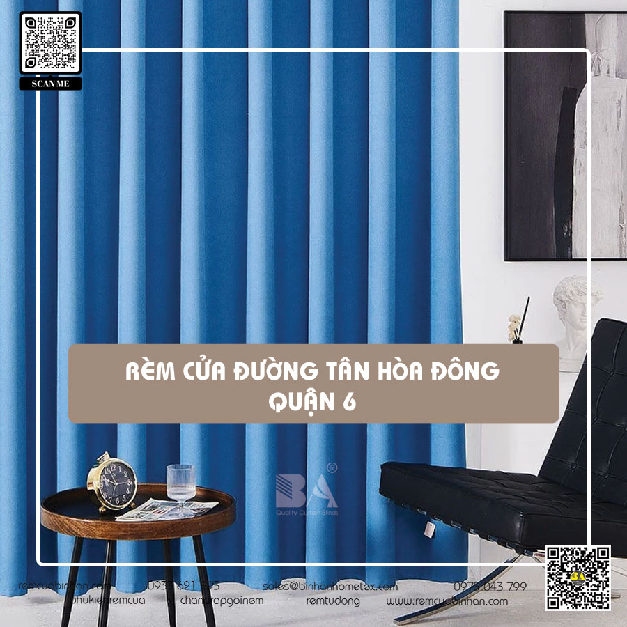 Rèm cửa đường Tân Hòa Đông quận 6 TP HCM | Rèm cửa Bình An