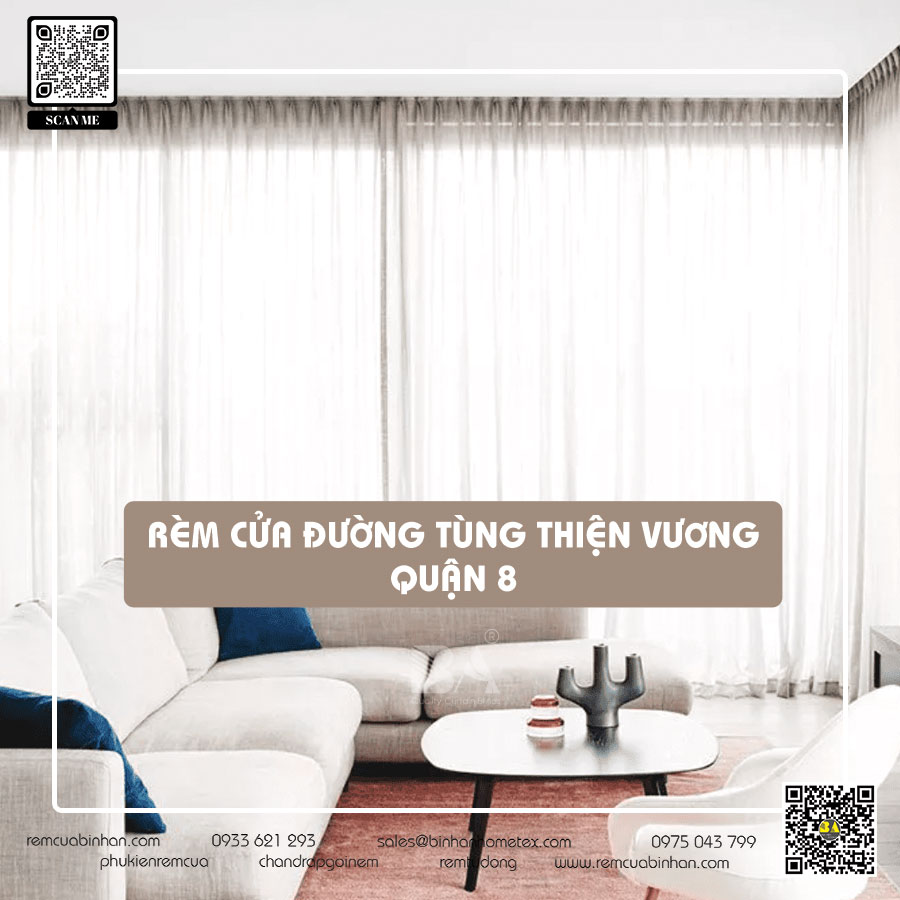 Rèm cửa đường Tùng Thiện Vương, Quận 8 TP HCM - Rèm cửa Bình An