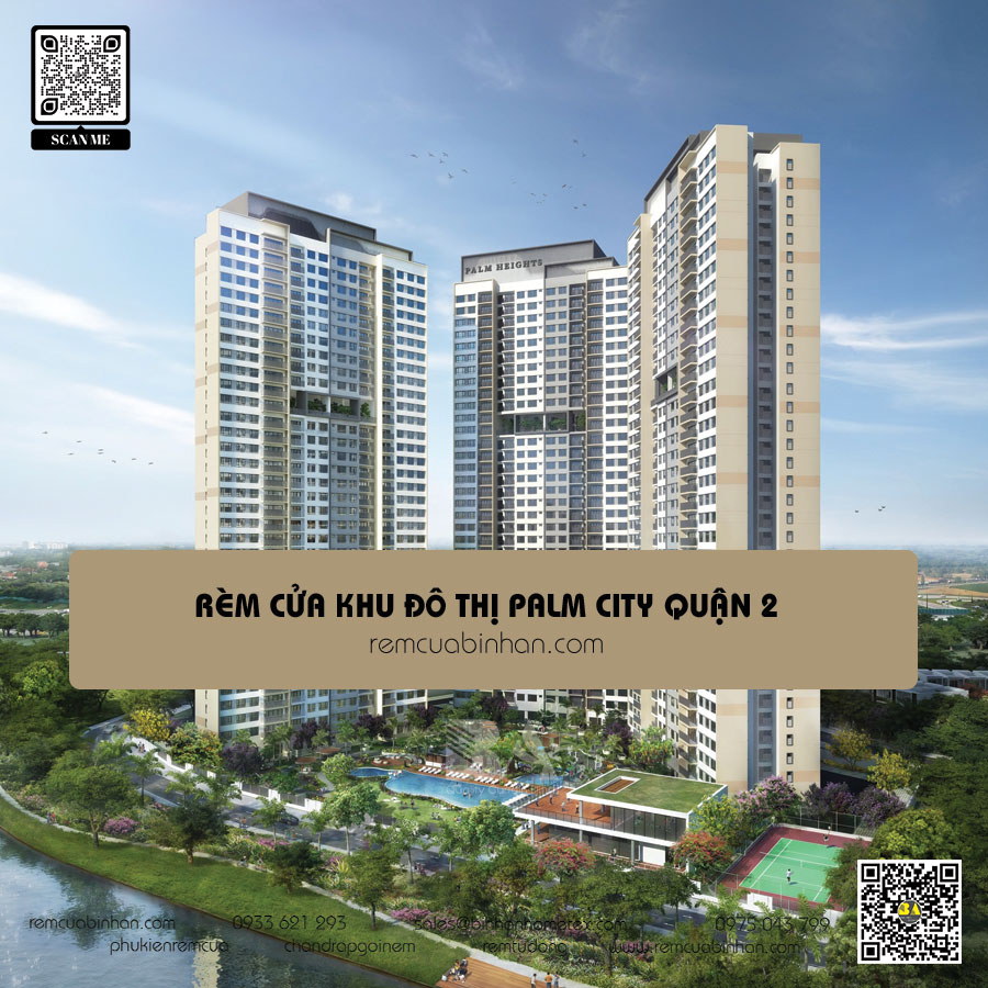 Mua rèm cửa cho căn hộ tại Khu đô thị Palm City