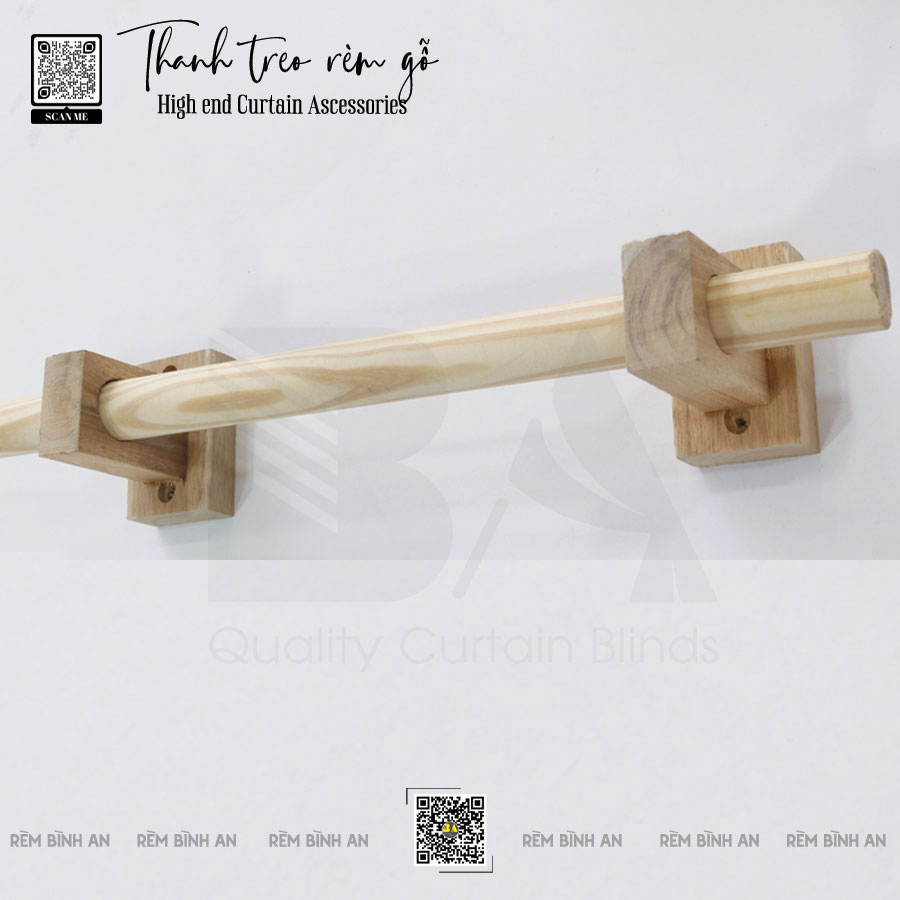 Nét mộc mạc với Thanh treo rèm bằng gỗ tự nhiên RÈM BÌNH AN