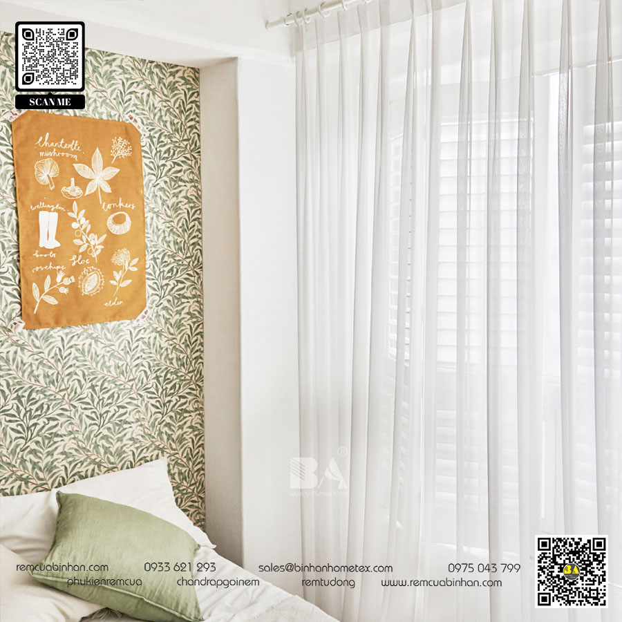 Những lưu ý khi chọn rèm voan cho phòng ngủ